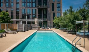 Take a dip in the outdoor pool